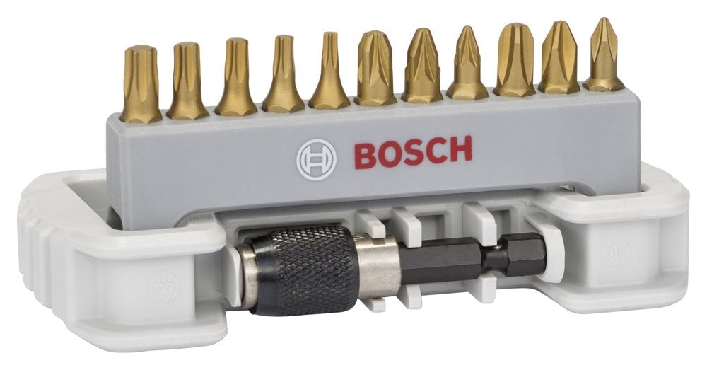 Havasis A.Ş. Bosch - 11 Parça MaxGrip Vidalama Ucu Seti + Hızlı Değiştirmeli Tutucu
