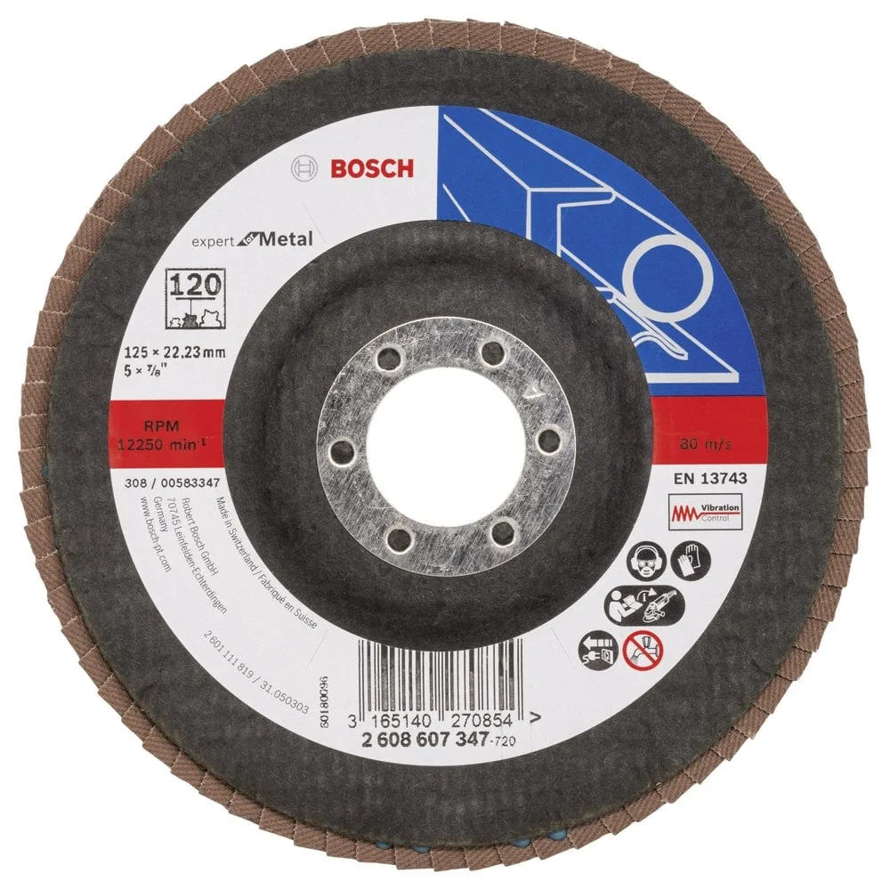 Havasis A.Ş. Bosch - 125 mm 120 Kum Expert Serisi Metal Flap Disk