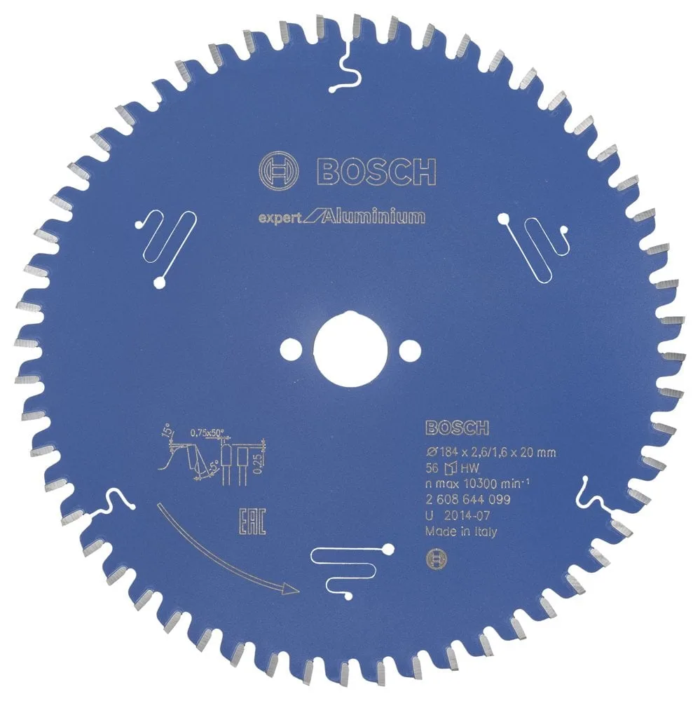 Bosch - Expert Serisi Alüminyum için Daire Testere Bıçağı 184*20 mm 56 Diş