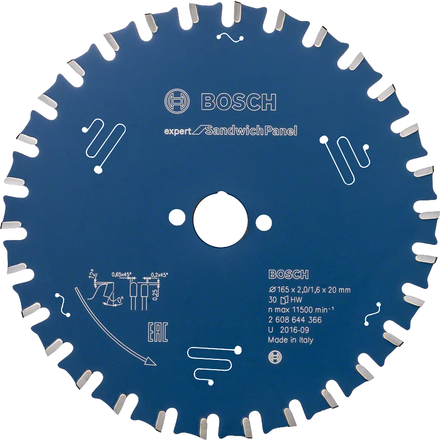 Bosch - Expert Serisi Sandviç Panel için Daire Testere Bıçağı 165*20 mm 30 Diş