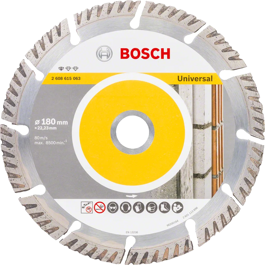 Bosch - Standard Seri Genel Yapı Malzemeleri İçin Elmas Kesme Diski 180 mm