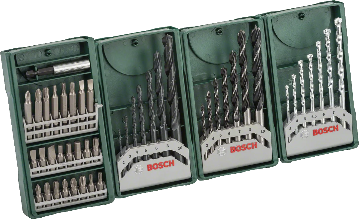 Bosch - X-Line Mini Ahşap, Beton, Metal, Vidalama Uçlu 3+1 Set