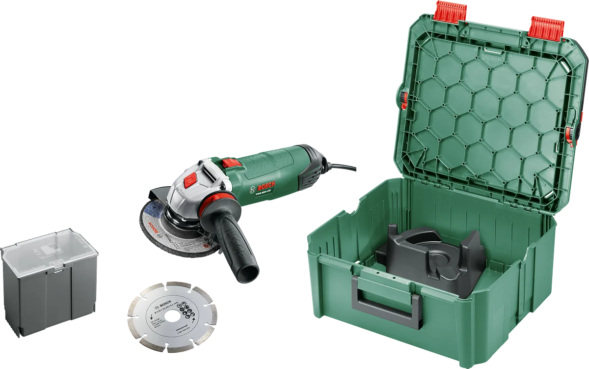 Bosch PWS 850-125 Avuç Taşlama Makinesi 850W, Disk Çapı 125 mm + System Box