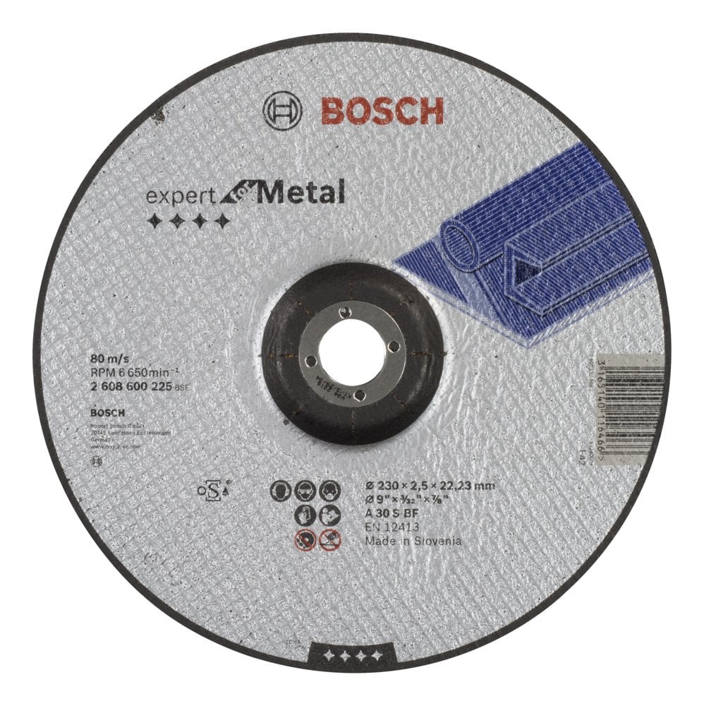 Bosch - 230 * 2.5 mm Expert Series Curved Metal Cutting Disc (Stone)