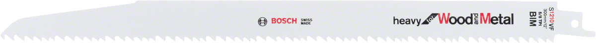 Bosch - Heavy Series Sabre Saw Blade for Wood and Metal S 1210 VF - 5 Pieces