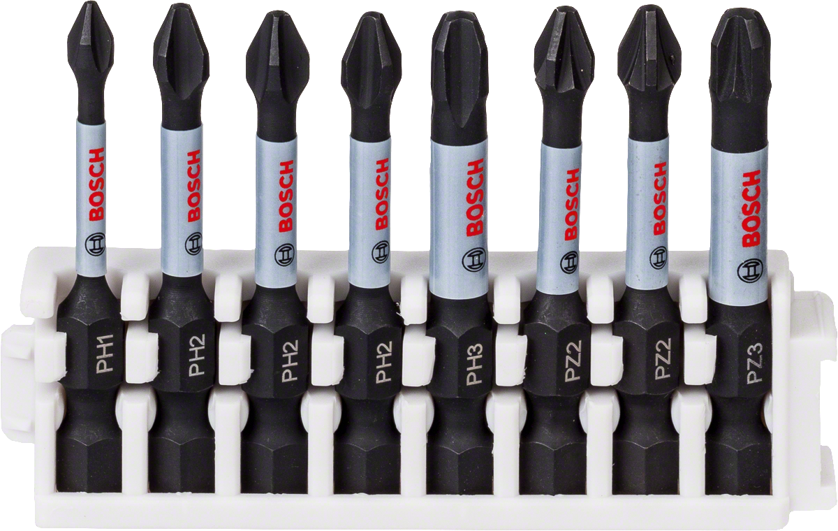 Bosch - Impact Control Series Screwdriver Bit 8 pcs PH1/PH2x3/PH3/PZ2x2/PZ3 *50mm
