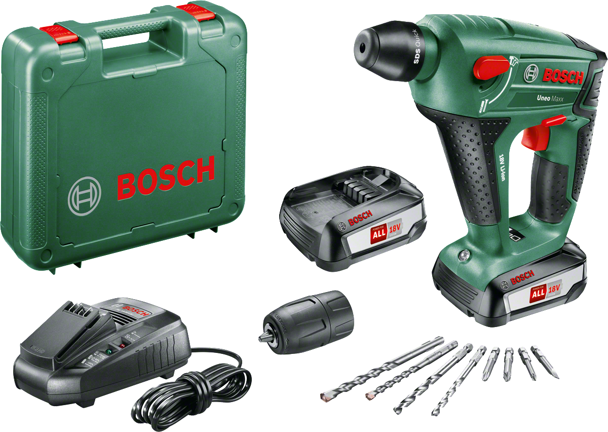 Bosch UNEO MAXX 18 V Double Battery Rotary Hammer (2 x 2.5 Ah)