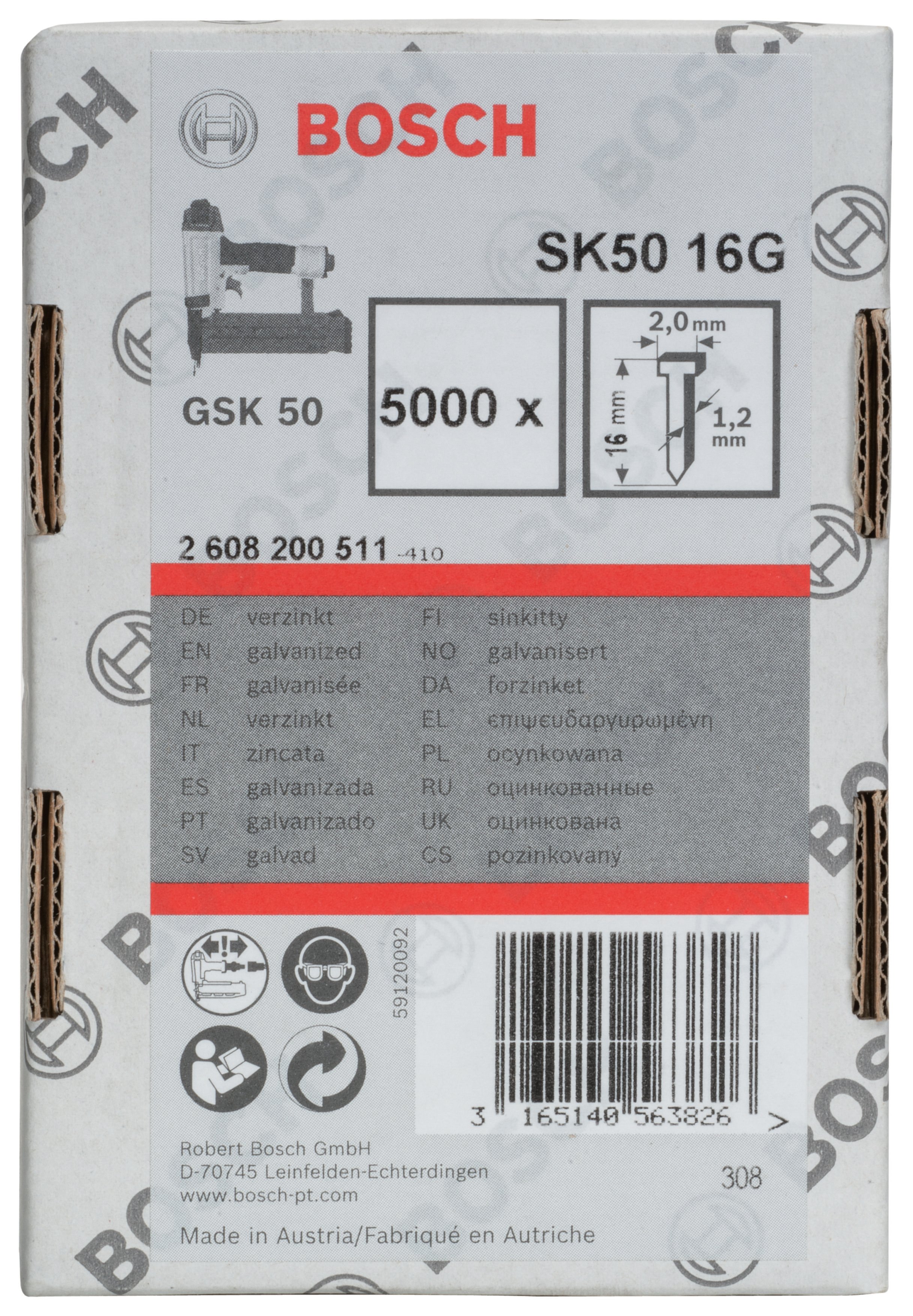 Bosch - GSK 50 Nail 16 mm 5000li