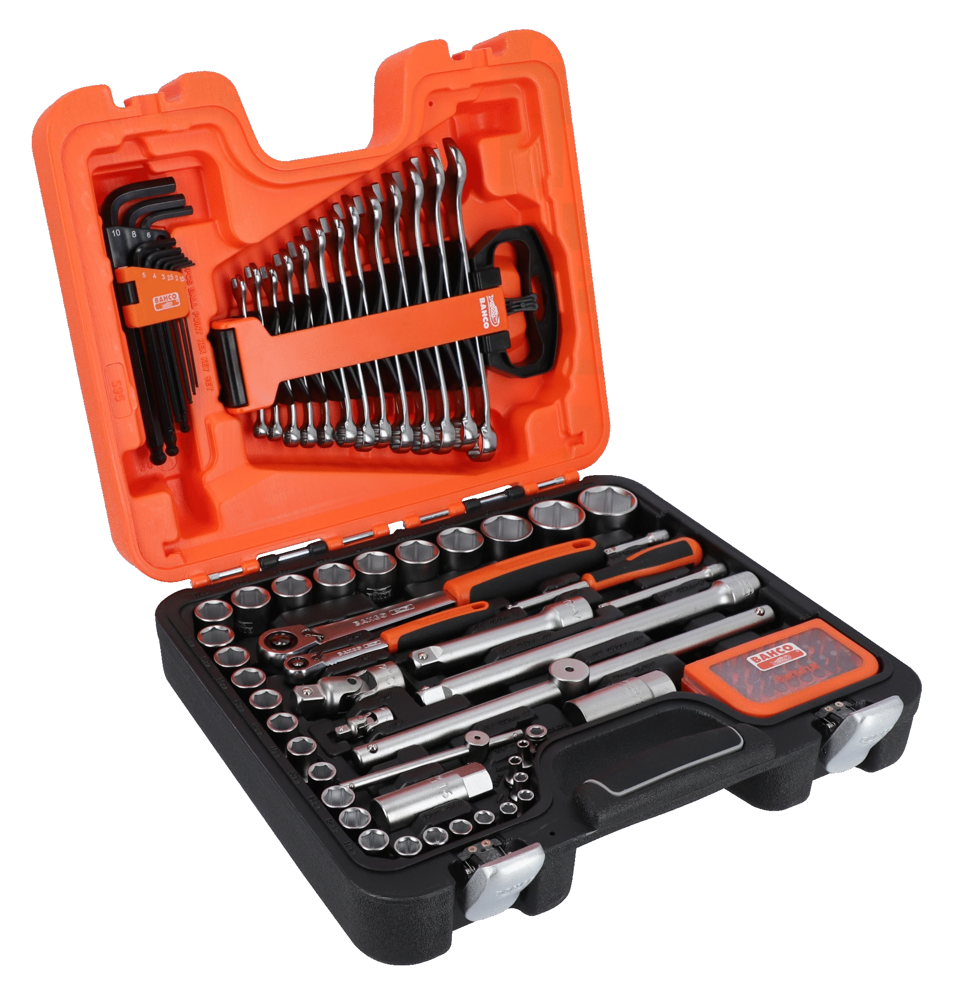 Havasis A.Ş. Bahco 96 adet Lokma set 1/4" ve 1/2". kombine anahtar, allen anahtar ve bits seti S95