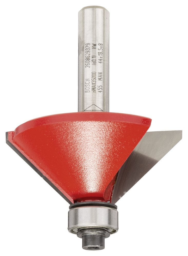 Havasis A.Ş. Bosch - Expert Serisi Ahşap İçin Çift Oluklu, Sert Metal Bilye Yataklı Pah Açma Frezesi 8*15,65*61 mm