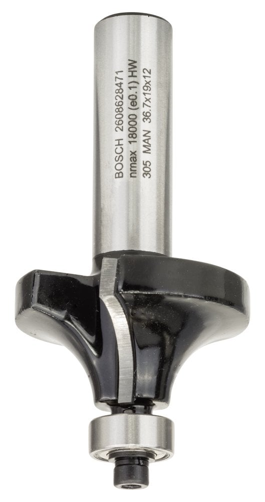 Havasis A.Ş. Bosch - Standard Seri Ahşap İçin Çift Oluklu, Sert Metal Bilya Yataklı Yuvarlama Frezesi 12*12*70 mm