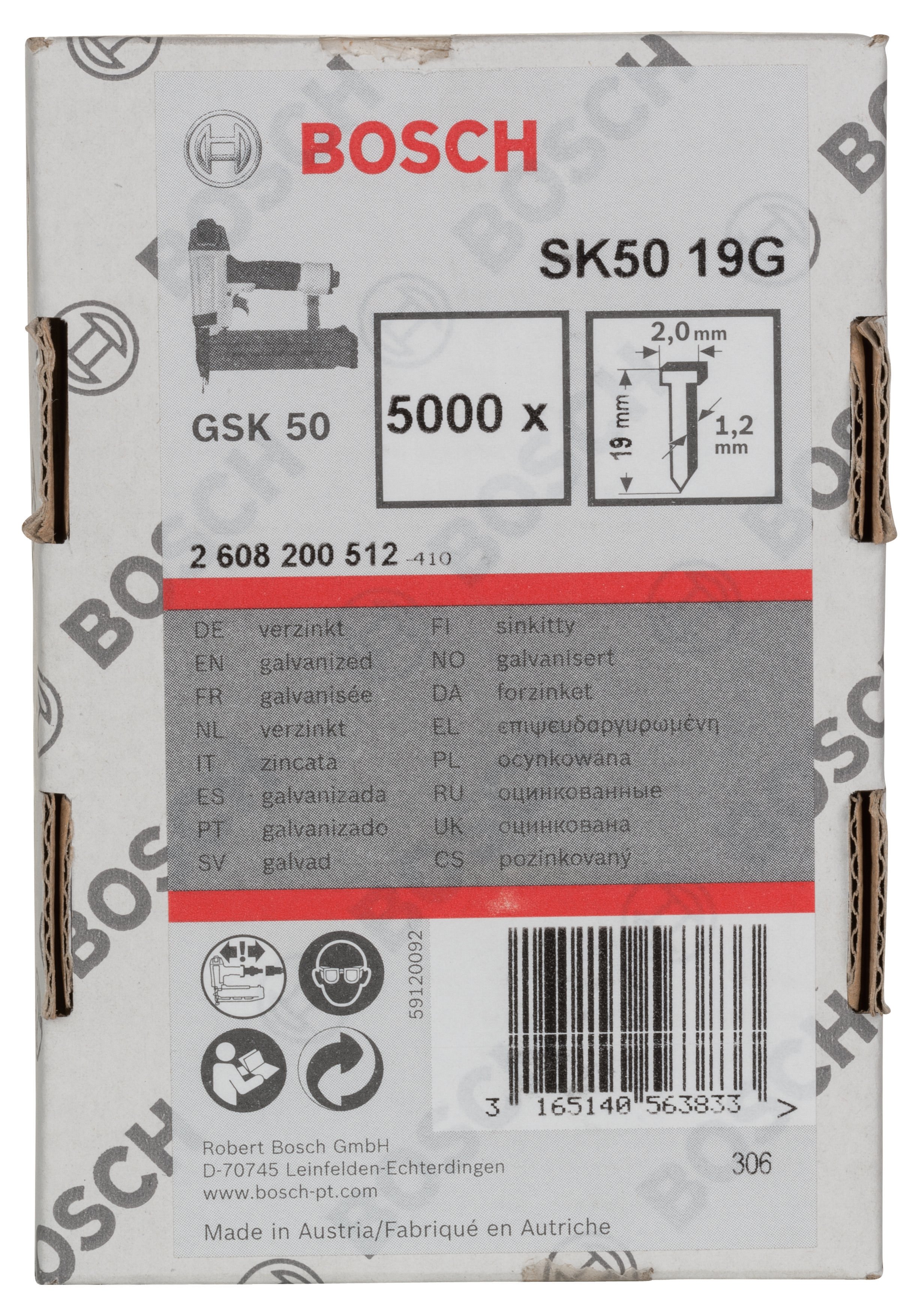 Havasis A.Ş. Bosch - GSK 50 Çivisi  19 mm 5000li