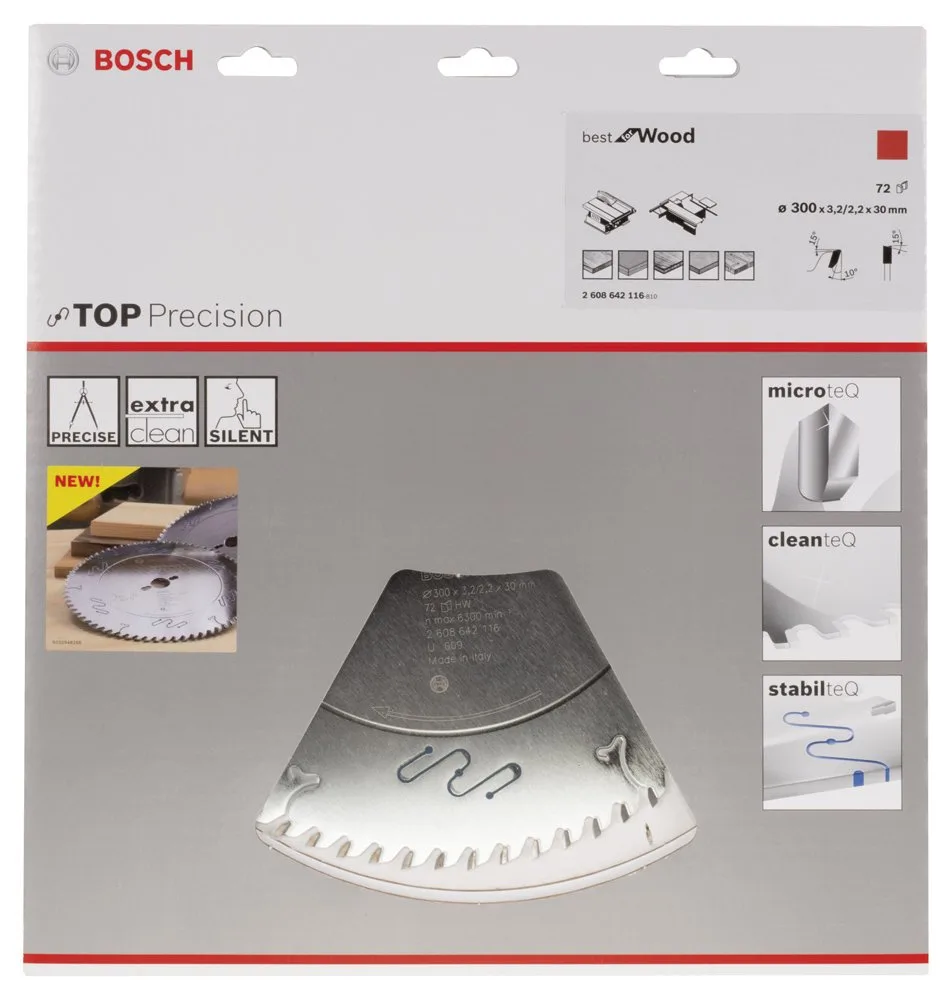 Bosch - Best Serisi Hassas Kesim Ahşap için Daire Testere Bıçağı 300*30 mm 72 Diş