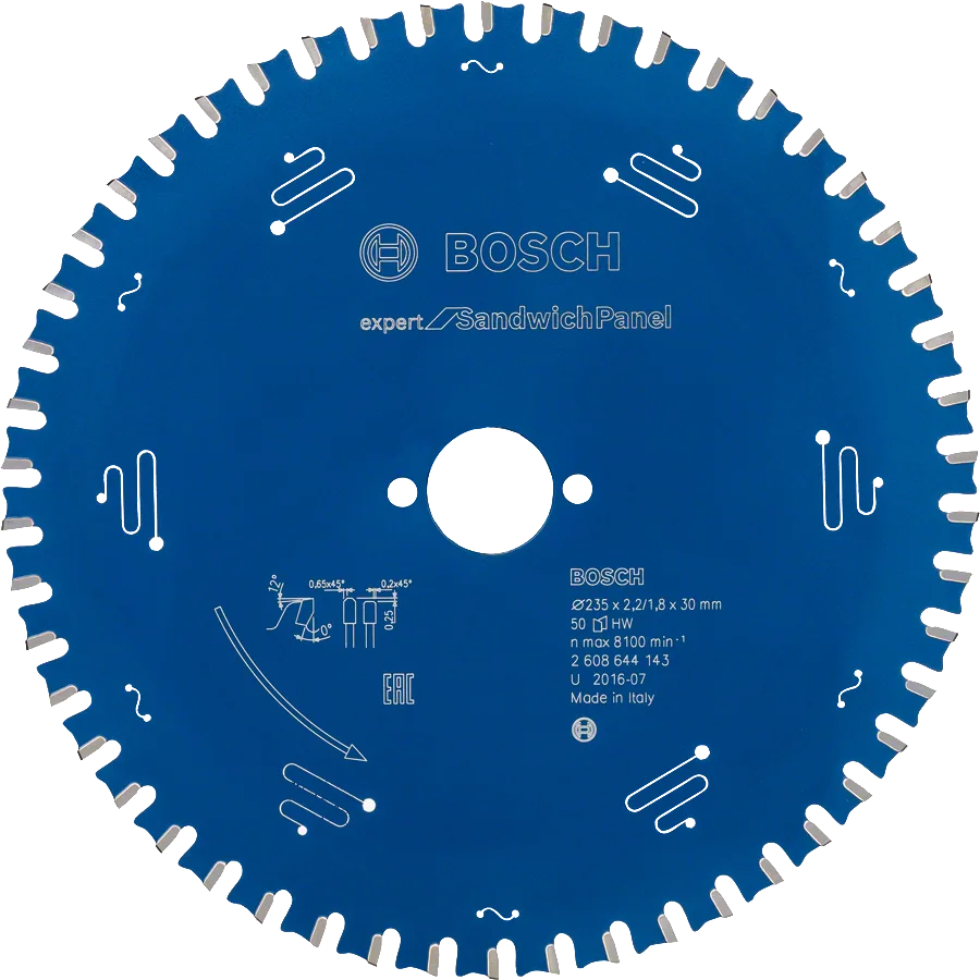 Bosch - Expert Serisi Çelik Levhalı Sandviç Panelleri için Daire Testere Bıçağı 235*30 mm 50 Diş