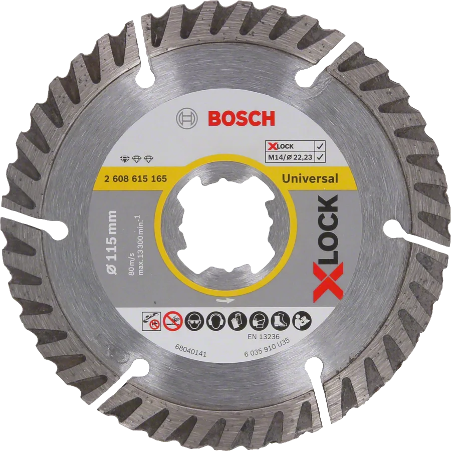 Bosch - X-LOCK - Standard Seri Genel Yapı Malzemeleri İçin Elmas Kesme Diski 115 mm