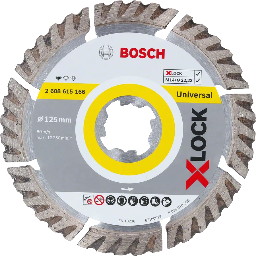 Bosch - X-LOCK - Standard Seri Genel Yapı Malzemeleri İçin Elmas Kesme Diski 125 mm