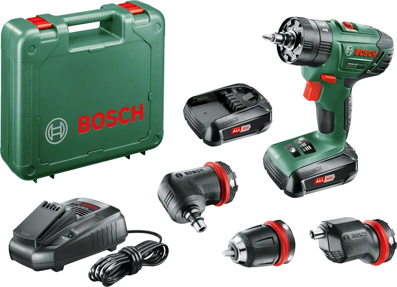 Bosch AdvancedImpact 18 Çift Akülü Darbeli Delme Vidalama Makinesi (2 x 1,5 Ah) + 3 Adaptör