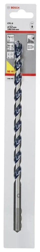 Bosch - cyl-5 Serisi, Blue Granite Turbo Beton Matkap Ucu, 12*250 mm